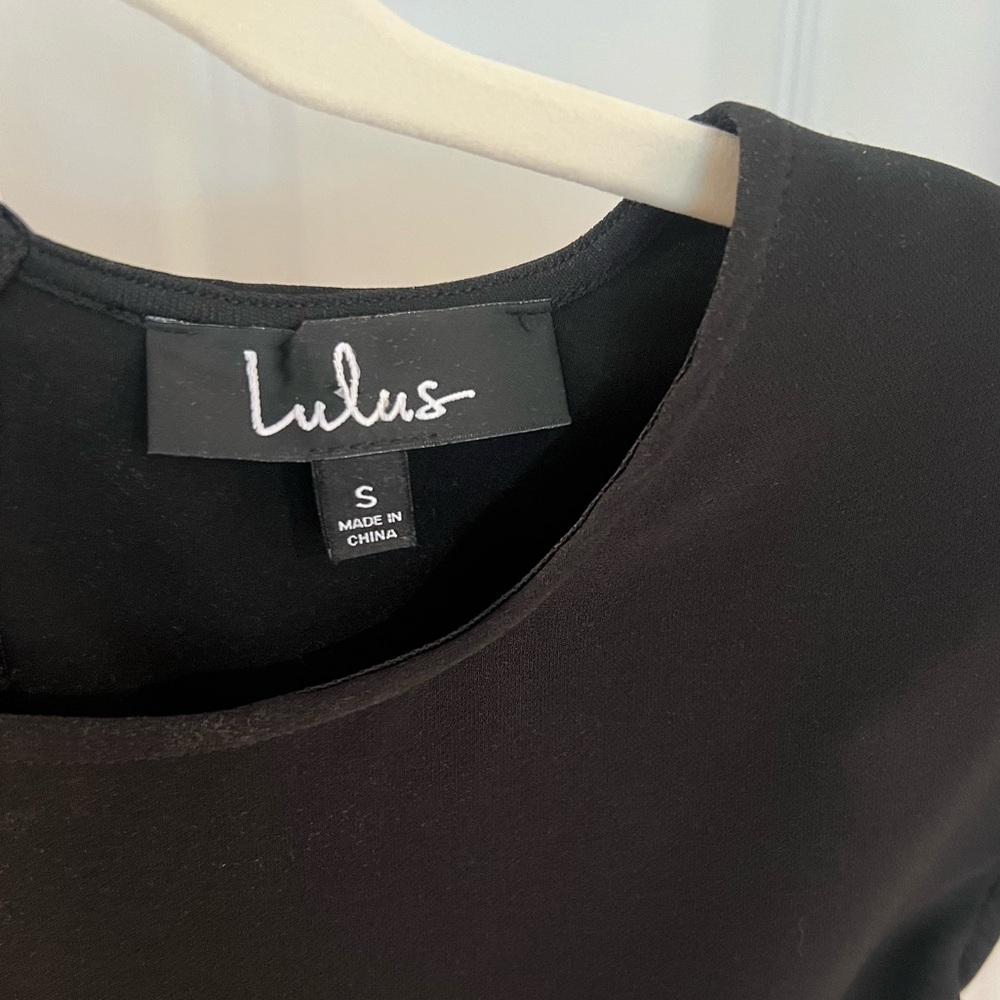 Lulu's Black cutout dress.